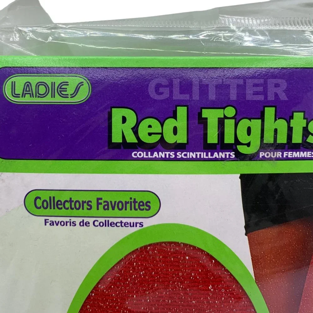 Sexy Red Glitter One Size Stockings Hosiery Cosplay Costume Tights 6826